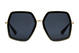 Gucci Oversize Square-frame Metal  Sunglasses