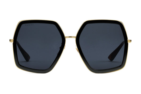 Gucci Oversize Square-frame Metal  Sunglasses