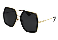 Gucci Oversize Square-frame Metal  Sunglasses
