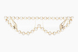 Gucci Cat Eye Metal Glasses with Pearls