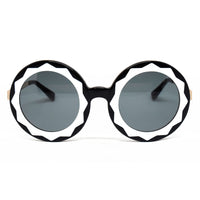 Linda Farrow Markus Lupfer Round Sunglasses In Black & Gold - Optic Butler
 - 1