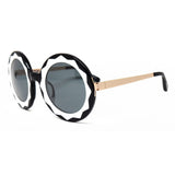 Linda Farrow Markus Lupfer Round Sunglasses In Black & Gold - Optic Butler
 - 2